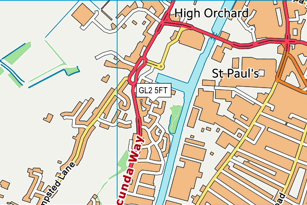 GL2 5FT map - OS VectorMap District (Ordnance Survey)