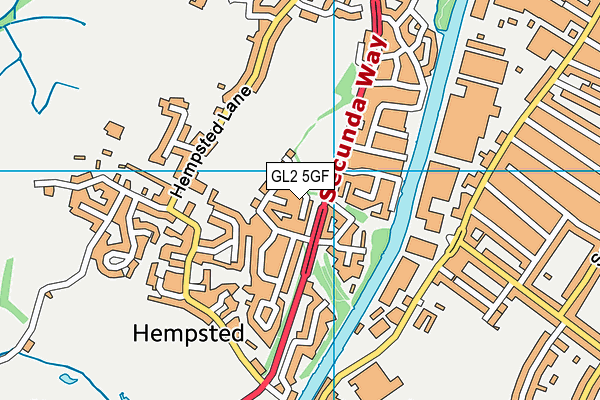 GL2 5GF map - OS VectorMap District (Ordnance Survey)