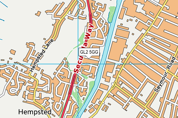 GL2 5GG map - OS VectorMap District (Ordnance Survey)