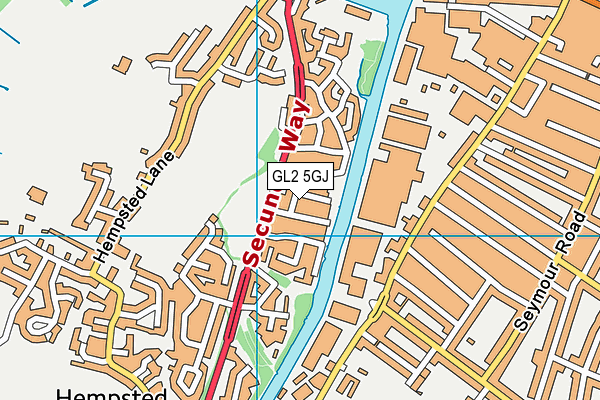 GL2 5GJ map - OS VectorMap District (Ordnance Survey)