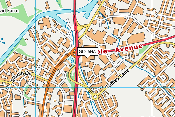 GL2 5HA map - OS VectorMap District (Ordnance Survey)