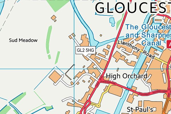 Fielding And Platts (Closed) map (GL2 5HG) - OS VectorMap District (Ordnance Survey)