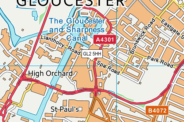 GL2 5HH map - OS VectorMap District (Ordnance Survey)