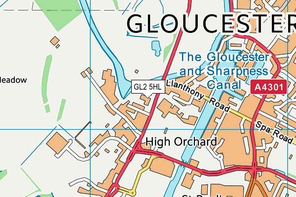 GL2 5HL map - OS VectorMap District (Ordnance Survey)