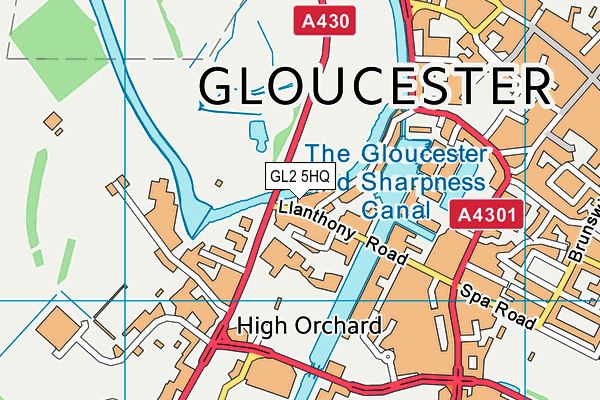 GL2 5HQ map - OS VectorMap District (Ordnance Survey)