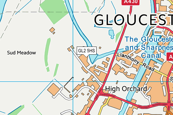 GL2 5HS map - OS VectorMap District (Ordnance Survey)