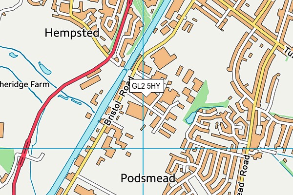 GL2 5HY map - OS VectorMap District (Ordnance Survey)