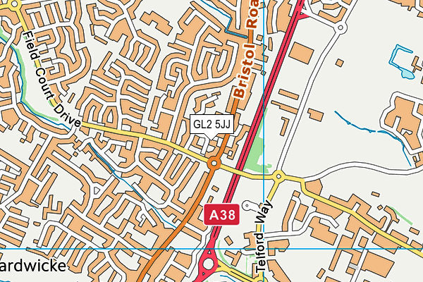 GL2 5JJ map - OS VectorMap District (Ordnance Survey)