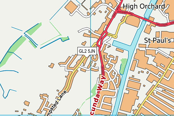 Georges Gym (Closed) map (GL2 5JN) - OS VectorMap District (Ordnance Survey)