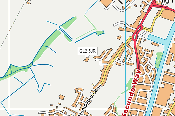 GL2 5JR map - OS VectorMap District (Ordnance Survey)