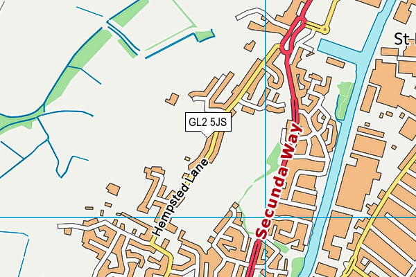 GL2 5JS map - OS VectorMap District (Ordnance Survey)