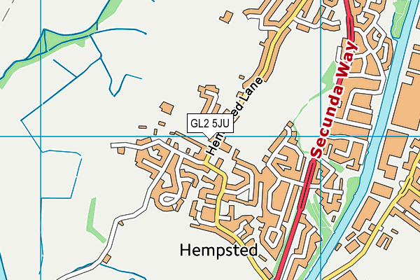 GL2 5JU map - OS VectorMap District (Ordnance Survey)