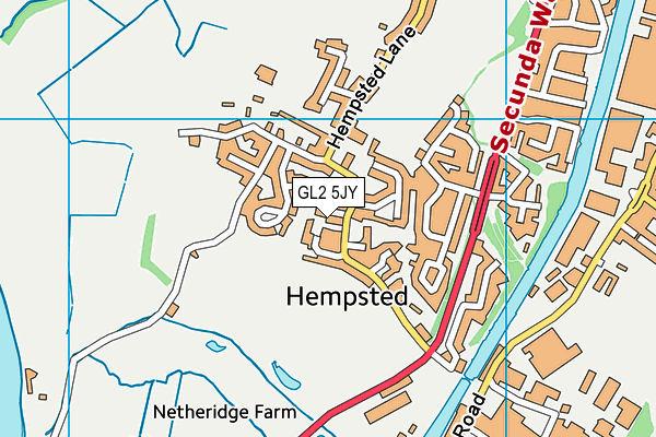 GL2 5JY map - OS VectorMap District (Ordnance Survey)