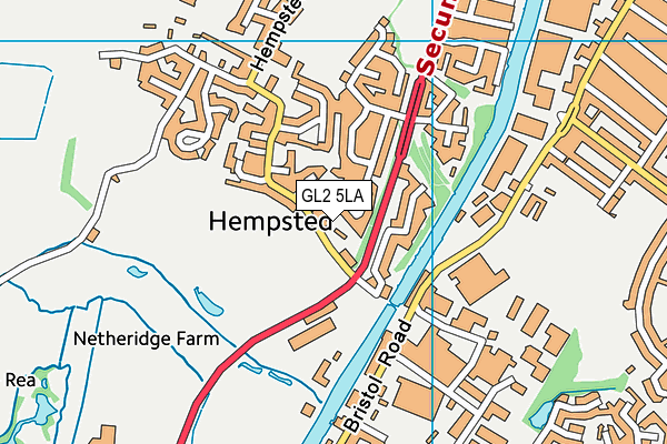 GL2 5LA map - OS VectorMap District (Ordnance Survey)