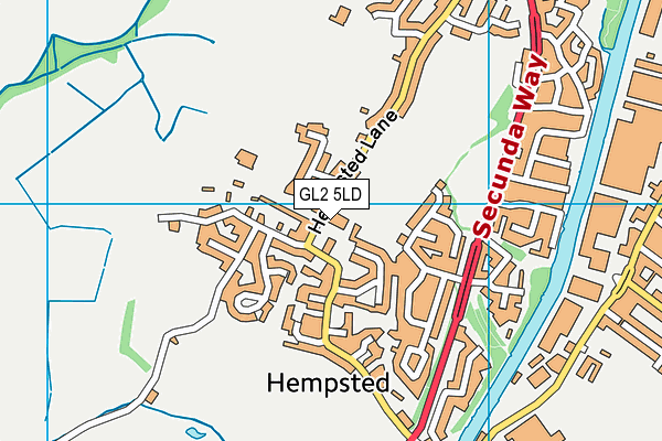 GL2 5LD map - OS VectorMap District (Ordnance Survey)