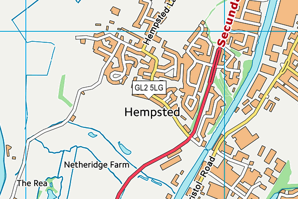 GL2 5LG map - OS VectorMap District (Ordnance Survey)