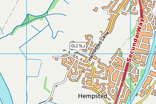 GL2 5LJ map - OS VectorMap District (Ordnance Survey)