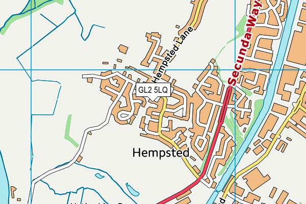 GL2 5LQ map - OS VectorMap District (Ordnance Survey)