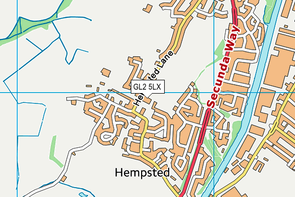 GL2 5LX map - OS VectorMap District (Ordnance Survey)