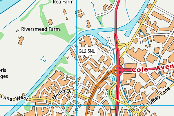 GL2 5NL map - OS VectorMap District (Ordnance Survey)