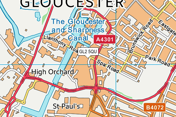 GL2 5QU map - OS VectorMap District (Ordnance Survey)