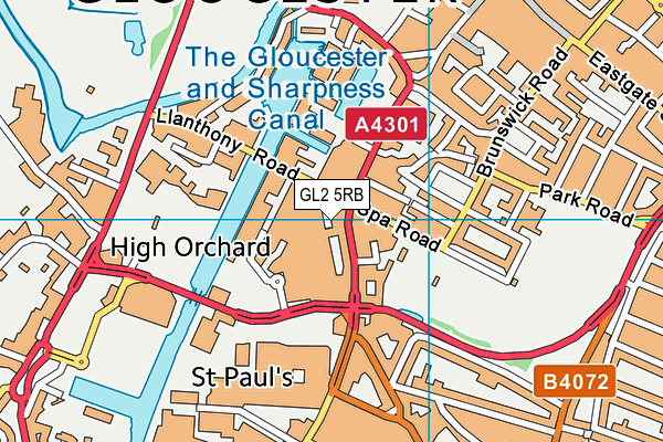 GL2 5RB map - OS VectorMap District (Ordnance Survey)