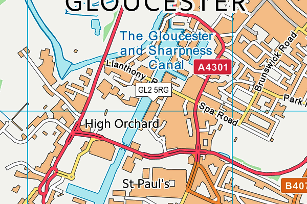 GL2 5RG map - OS VectorMap District (Ordnance Survey)