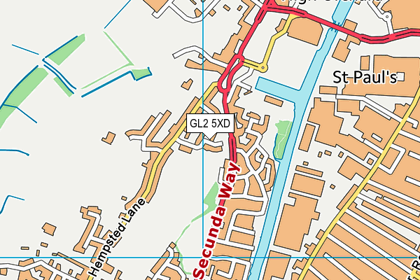 GL2 5XD map - OS VectorMap District (Ordnance Survey)