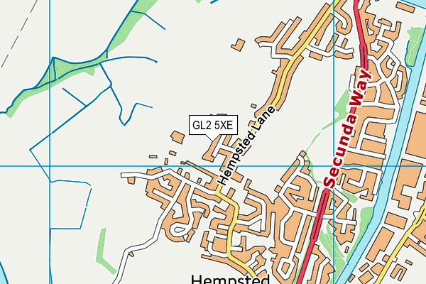 GL2 5XE map - OS VectorMap District (Ordnance Survey)