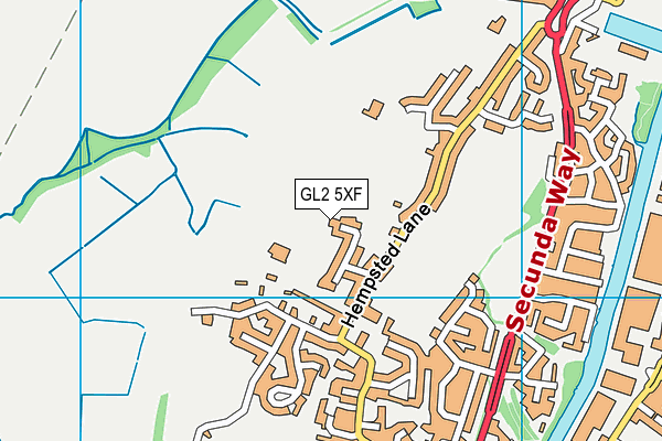 GL2 5XF map - OS VectorMap District (Ordnance Survey)