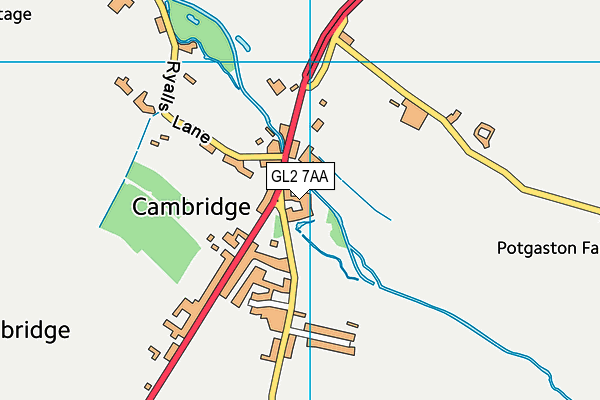 GL2 7AA map - OS VectorMap District (Ordnance Survey)