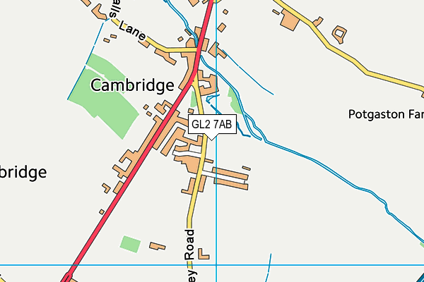 GL2 7AB map - OS VectorMap District (Ordnance Survey)