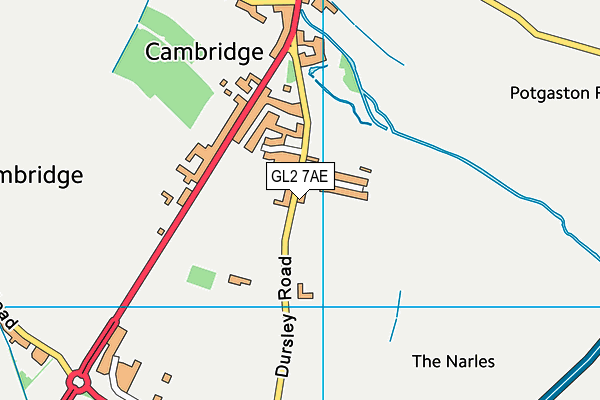 GL2 7AE map - OS VectorMap District (Ordnance Survey)