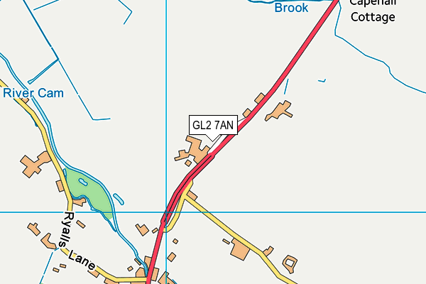 GL2 7AN map - OS VectorMap District (Ordnance Survey)