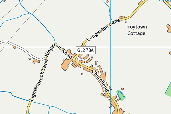 GL2 7BA map - OS VectorMap District (Ordnance Survey)