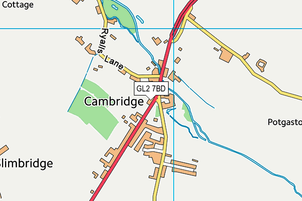 GL2 7BD map - OS VectorMap District (Ordnance Survey)