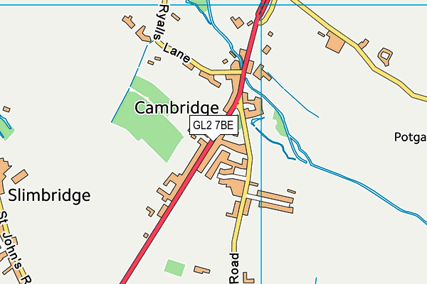 GL2 7BE map - OS VectorMap District (Ordnance Survey)