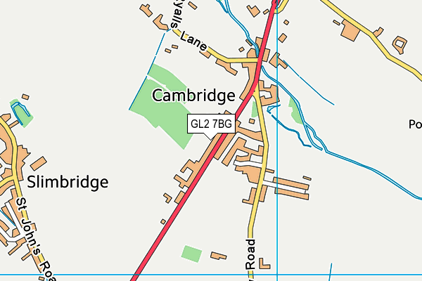 GL2 7BG map - OS VectorMap District (Ordnance Survey)