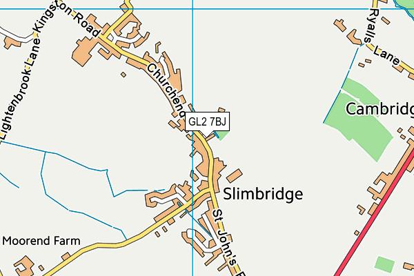 GL2 7BJ map - OS VectorMap District (Ordnance Survey)