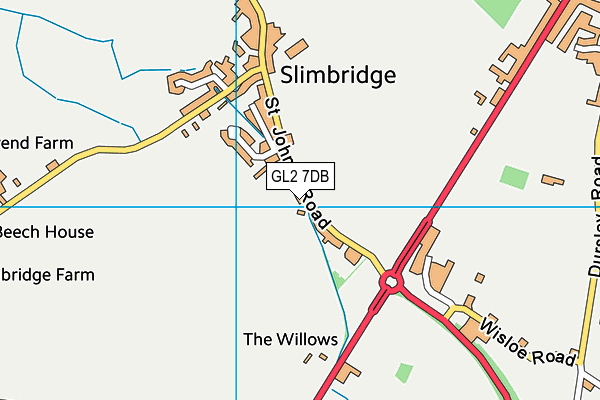 Slimbridge Recreation Ground map (GL2 7DB) - OS VectorMap District (Ordnance Survey)