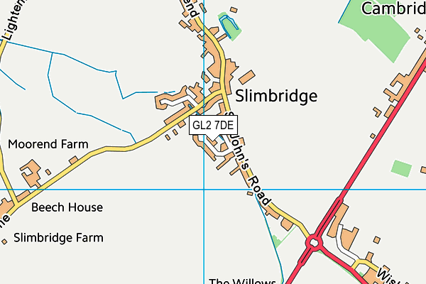 GL2 7DE map - OS VectorMap District (Ordnance Survey)