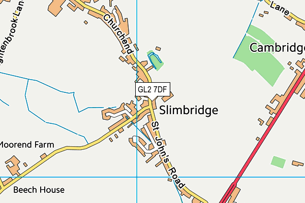 GL2 7DF map - OS VectorMap District (Ordnance Survey)