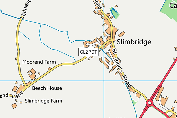 GL2 7DT map - OS VectorMap District (Ordnance Survey)