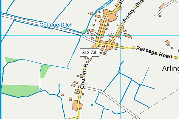 GL2 7JL map - OS VectorMap District (Ordnance Survey)