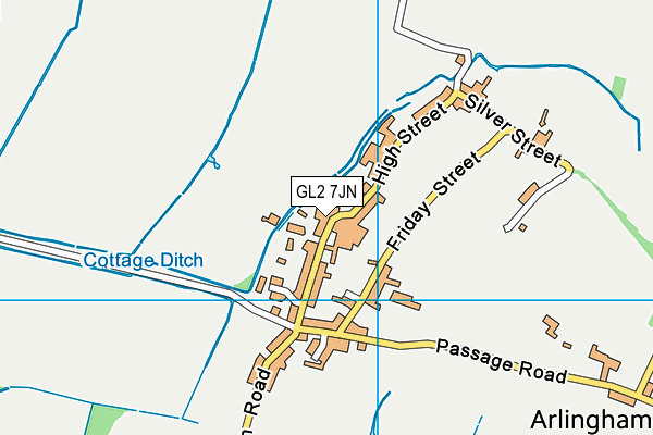 GL2 7JN map - OS VectorMap District (Ordnance Survey)