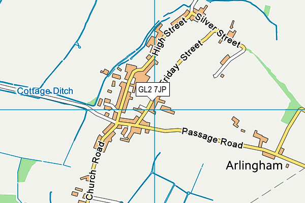 GL2 7JP map - OS VectorMap District (Ordnance Survey)