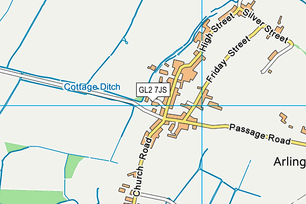 GL2 7JS map - OS VectorMap District (Ordnance Survey)