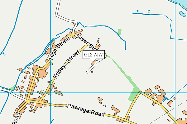 GL2 7JW map - OS VectorMap District (Ordnance Survey)