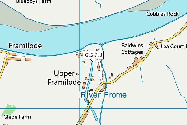 GL2 7LJ map - OS VectorMap District (Ordnance Survey)