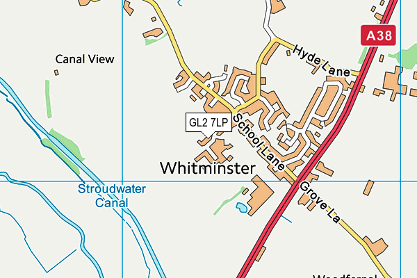 GL2 7LP map - OS VectorMap District (Ordnance Survey)